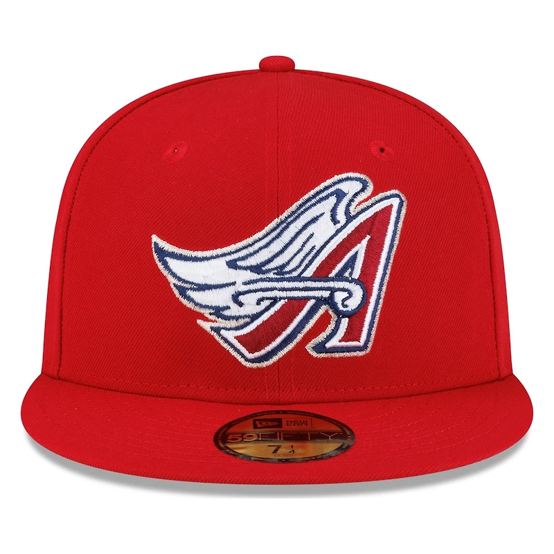 Los Angeles Angels Red Cooperstown New Era 59FIFTY Fitted Hat