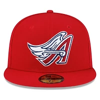 Los Angeles Angels Red Cooperstown New Era 59FIFTY Fitted Hat