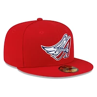 Los Angeles Angels Red Cooperstown New Era 59FIFTY Fitted Hat
