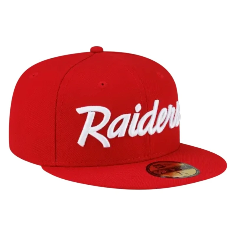 Las Vegas Raiders Red Script New Era 59FIFTY Fitted Hat