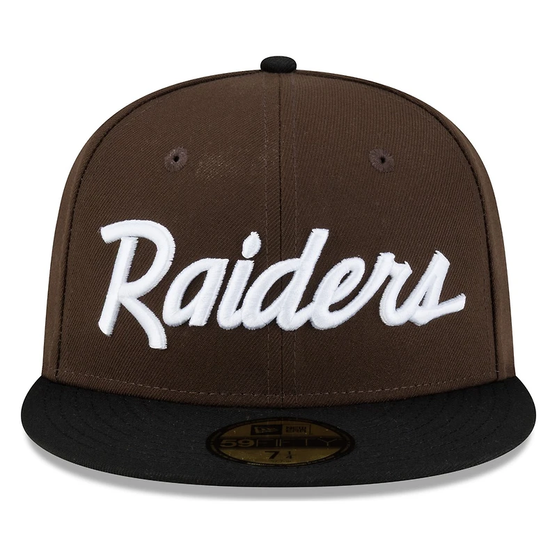 Las Vegas Raiders Script New Era 59FIFTY Fitted Hat