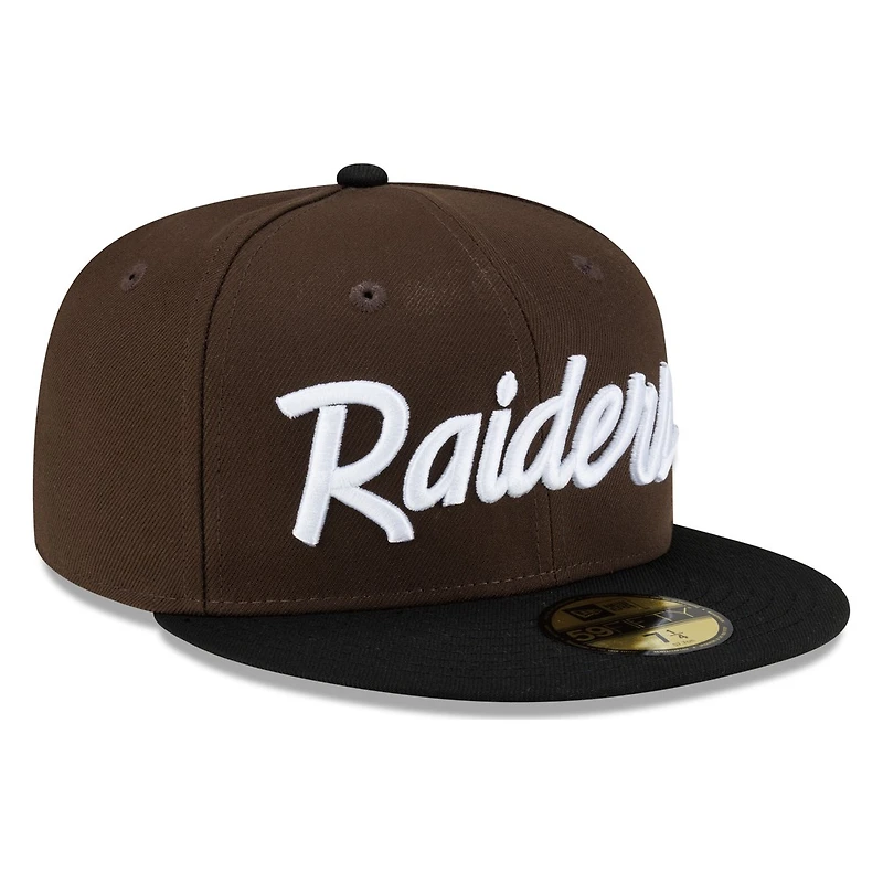 Las Vegas Raiders Script New Era 59FIFTY Fitted Hat