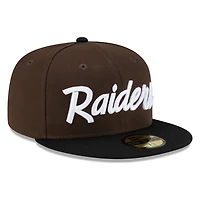 Las Vegas Raiders Script New Era 59FIFTY Fitted Hat