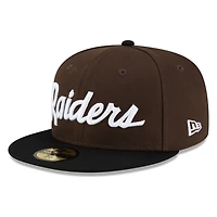 Las Vegas Raiders Script New Era 59FIFTY Fitted Hat