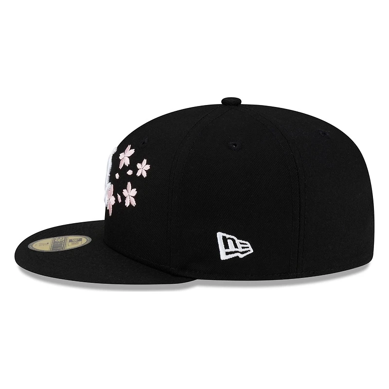 Chicago White Sox Black Pink Blossom Flowers New Era 59FIFTY Fitted Hat