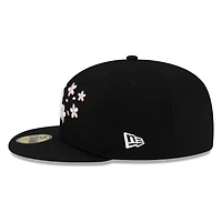 Chicago White Sox Black Pink Blossom Flowers New Era 59FIFTY Fitted Hat