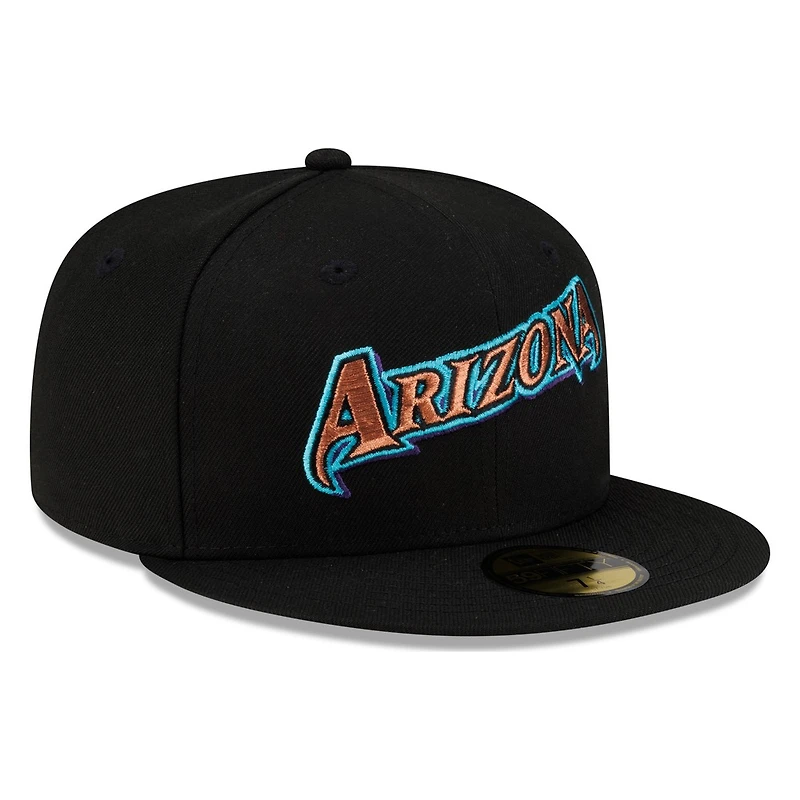 Arizona Diamondbacks Black Wordmark New Era 59FIFTY Fitted Hat