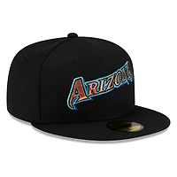 Arizona Diamondbacks Black Wordmark New Era 59FIFTY Fitted Hat