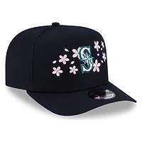 Seattle Mariners Navy Pink Blossom New Era 9FIFTY A-Frame Snapback Hat