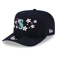 Seattle Mariners Navy Pink Blossom New Era 9FIFTY A-Frame Snapback Hat