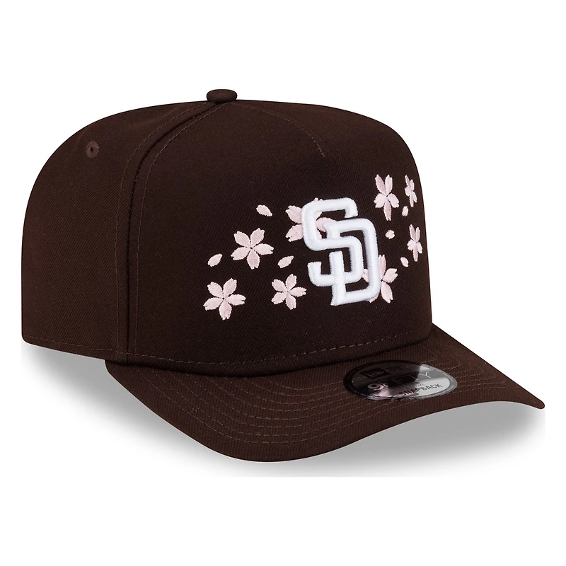 San Diego Padres Brown Pink Blossom New Era 9FIFTY A-Frame Snapback Hat