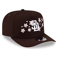San Diego Padres Brown Pink Blossom New Era 9FIFTY A-Frame Snapback Hat