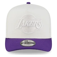 Los Angeles Lakers White and Purple Tonal Logo New Era 9FIFTY A-Frame Snapback Hat