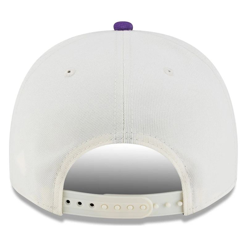 Los Angeles Lakers White and Purple Tonal Logo New Era 9FIFTY A-Frame Snapback Hat