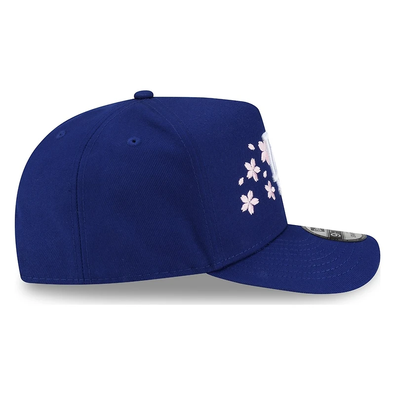 Los Angeles Dodgers Royal Blue Pink Blossom New Era 9FIFTY A-Frame Snapback Hat