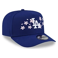 Los Angeles Dodgers Royal Blue Pink Blossom New Era 9FIFTY A-Frame Snapback Hat