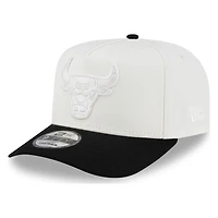 Chicago Bulls White and Black Tonal Logo New Era 9FIFTY A-Frame Snapback Hat