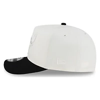 Chicago Bulls White and Black Tonal Logo New Era 9FIFTY A-Frame Snapback Hat