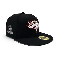 Denver Broncos Black Leon the Lab Pro Bowl Patch Grey UV New Era 59FIFTY Fitted Hat