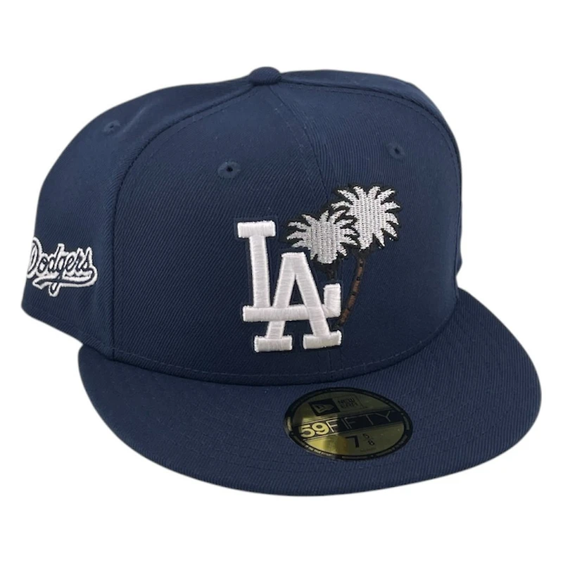 Los Angeles Dodgers Oceanside Blue Palm Tree Logo New Era 59FIFTY Fitted Hat