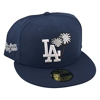 Los Angeles Dodgers Oceanside Blue Palm Tree Logo New Era 59FIFTY Fitted Hat
