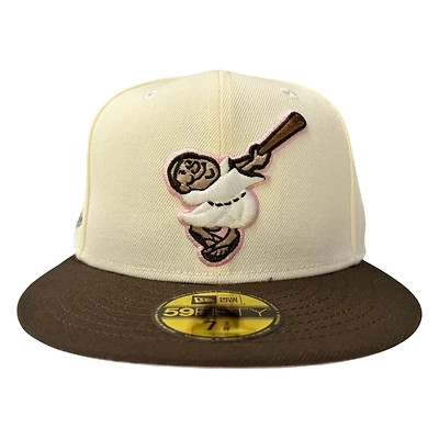 San Diego Padres Chrome and Brown Swinging Friar Petco Park Patch Pink UV New Era 59FIFTY Fitted Hat