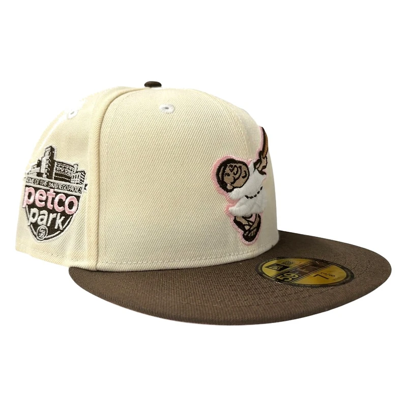 San Diego Padres Chrome and Brown Swinging Friar Petco Park Patch Pink UV New Era 59FIFTY Fitted Hat