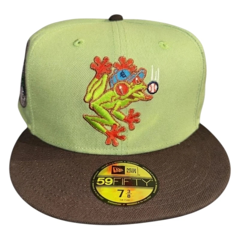 Everett AquaSox Matcha Green and Burntwood Brown NW League Patch New Era 59FIFTY Fitted Hat