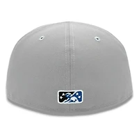 Spokane Indians Stone and Black NWL League Patch Icy Blue UV New Era 59FIFTY Fitted Hat
