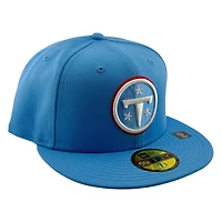 Tennessee Titans Light Blue Circle Logo NFL New Era 59FIFTY Fitted Hat