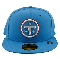 Tennessee Titans Light Blue Circle Logo NFL New Era 59FIFTY Fitted Hat