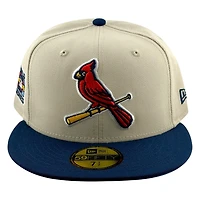 St. Louis Cardinals Light Brown and Navy 2006 World Series Patch New Era 59FIFTY Fitted Hat