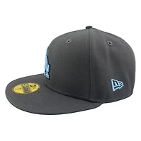 Los Angeles Dodgers Graphite 60th Anniversary Patch Icy Blue UV New Era 59FIFTY Fitted Hat