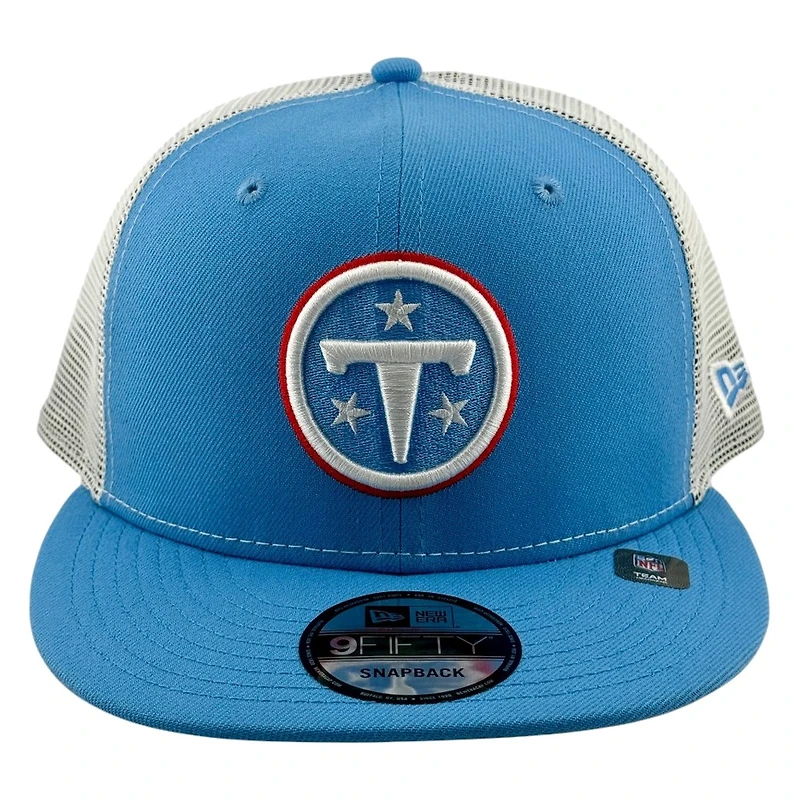 Tennessee Titans Light Blue Circle Logo Titans Script Patch New Era 9FIFTY Snapback Hat