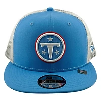 Tennessee Titans Light Blue Circle Logo Titans Script Patch New Era 9FIFTY Snapback Hat