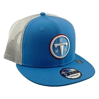 Tennessee Titans Light Blue Circle Logo Titans Script Patch New Era 9FIFTY Snapback Hat