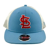 St. Louis Cardinals Light Blue and White Trucker New Era Low Profile 9FIFTY Snapback Hat