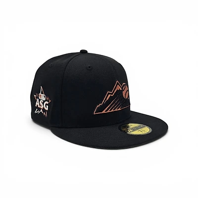 Colorado Rockies Black Leon the Lab 2024 All Star Game Patch Grey UV New Era 59FIFTY Fitted Hat