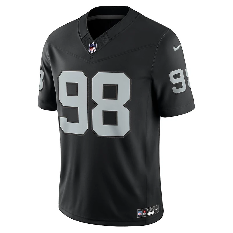 Las Vegas Raiders Maxx Crosby Black Nike Vapor F.U.S.E Stitched Limited Jersey