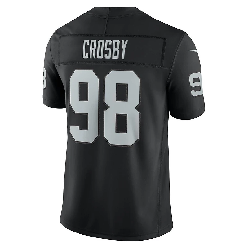 Las Vegas Raiders Maxx Crosby Black Nike Vapor F.U.S.E Stitched Limited Jersey