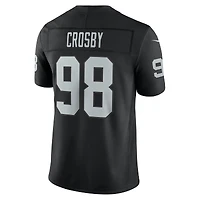 Las Vegas Raiders Maxx Crosby Black Nike Vapor F.U.S.E Stitched Limited Jersey