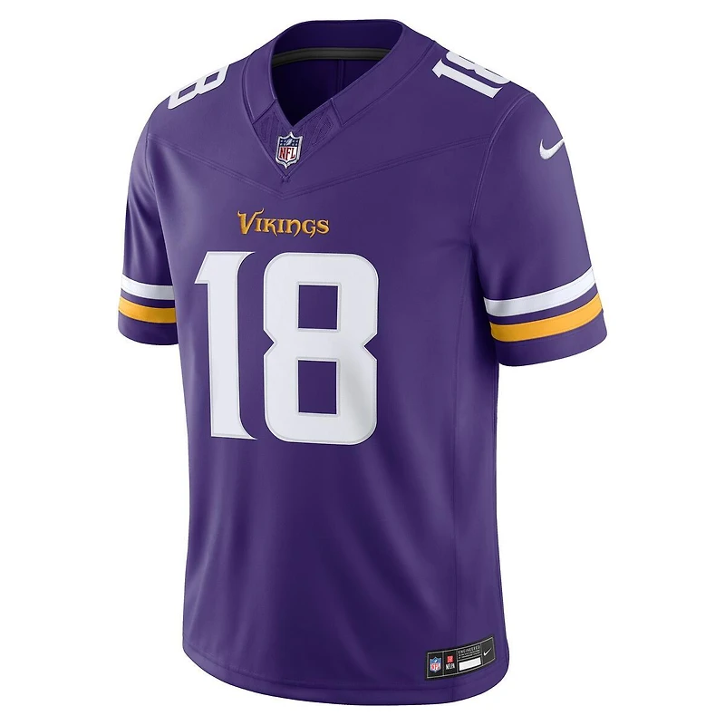 Minnesota Vikings Justin Jefferson Purple Nike Vapor F.U.S.E Stitched Limited Jersey