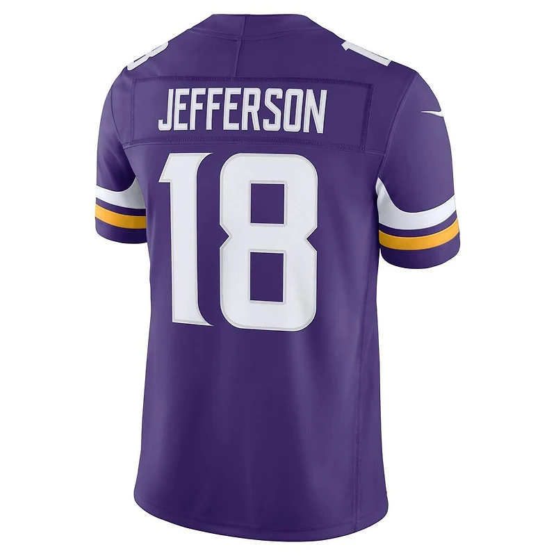 Minnesota Vikings Justin Jefferson Purple Nike Vapor F.U.S.E Stitched Limited Jersey