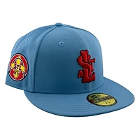 St. Louis Cardinals Light Blue City Connect STL Logo Fleur De Lis Patch New Era 59FIFTY Fitted Hat