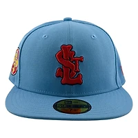 St. Louis Cardinals Light Blue City Connect STL Logo Fleur De Lis Patch New Era 59FIFTY Fitted Hat