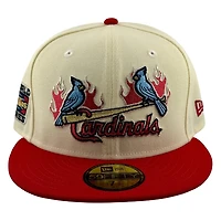 St. Louis Cardinals Cream Flaming Birds 2006 World Series Patch New Era 59FIFTY Fitted Hat