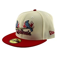 St. Louis Cardinals Cream Flaming Birds 2006 World Series Patch New Era 59FIFTY Fitted Hat