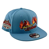 St. Louis Cardinals Light Blue Flaming Birds 2006 World Series Champs Patch New Era 9FIFTY Snapback Hat