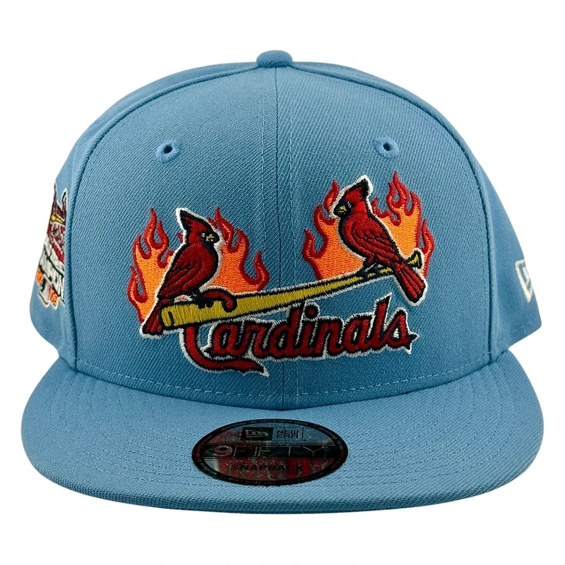 St. Louis Cardinals Light Blue Flaming Birds 2006 World Series Champs Patch New Era 9FIFTY Snapback Hat