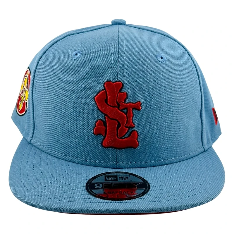 St. Louis Cardinals Light Blue City Connect STL Logo Fleur De Lis Patch New Era 9FIFTY Snapback Hat